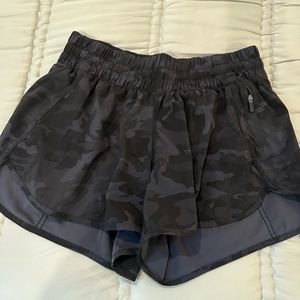 Lululemon Camo Shorts- PERFECT condition. Size 10 4 inch inseam.
